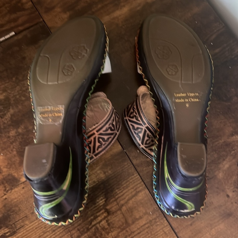 Elite By Corkys Pacific Leather Slip On Mules - Picture 4 of 4